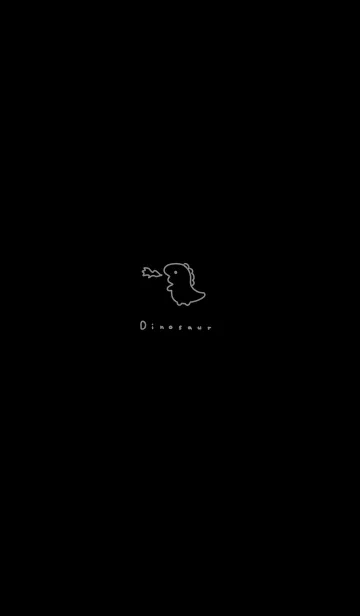 [LINE着せ替え] ゆるい恐竜 /黒とグレーの画像1