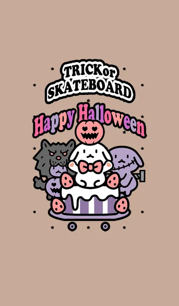 [LINE着せ替え] シロップとリボン/ハロウィンスケボー11の画像1