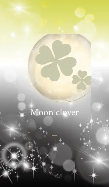 [LINE着せ替え] 黒と黄色 : 月とクローバーの画像1
