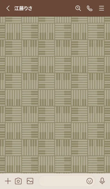 [LINE着せ替え] 和音 算崩しとピアノ鍵盤 利休色の画像2