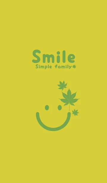 [LINE着せ替え] スマイル＆紅葉 鶸色の画像1