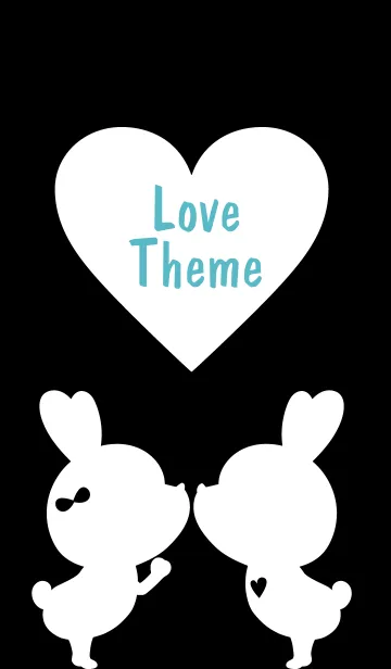 [LINE着せ替え] LOVE THEME Black and White 16の画像1