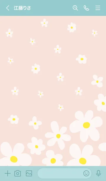 [LINE着せ替え] 白い花 可憐19の画像2