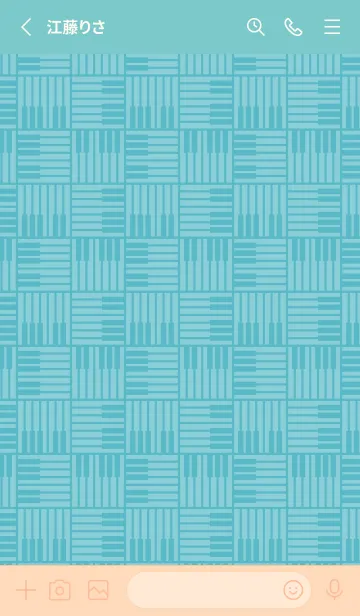 [LINE着せ替え] 和音 算崩しとピアノ鍵盤 新橋色の画像2