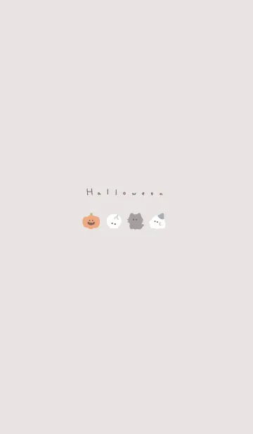 [LINE着せ替え] ゆるいハロウィン。ライトベージュの画像1