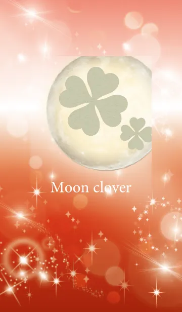 [LINE着せ替え] 赤 : 月とクローバーの画像1