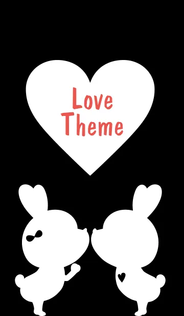 [LINE着せ替え] LOVE THEME Black and White 17の画像1