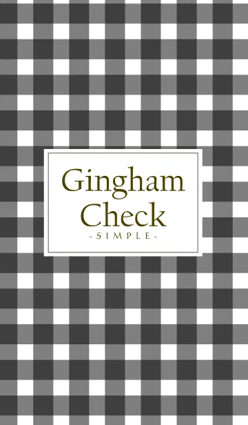 [LINE着せ替え] Gingham Check Black-SIMPLE 17の画像1