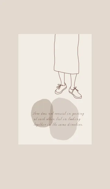 [LINE着せ替え] girl sneakers_beigeの画像1