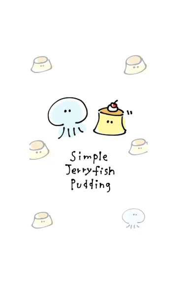 [LINE着せ替え] シンプル クラゲ プリンの画像1