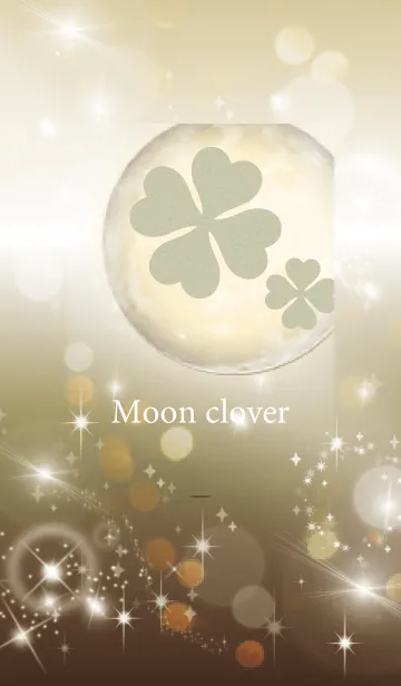 [LINE着せ替え] ブラウン : 月とクローバーの画像1