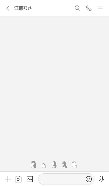 [LINE着せ替え] ぺんぎんフレンズ。ライトグレーの画像2