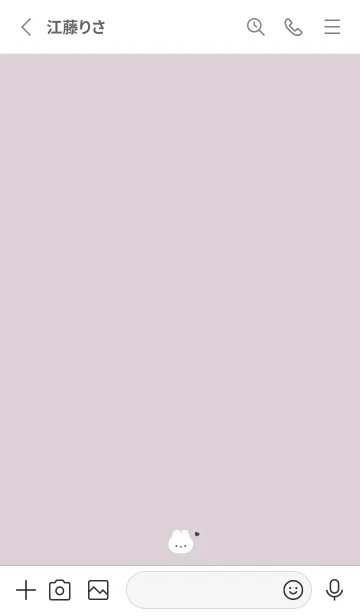 [LINE着せ替え] ゆるいうさぎ。白と優しい紫の画像2