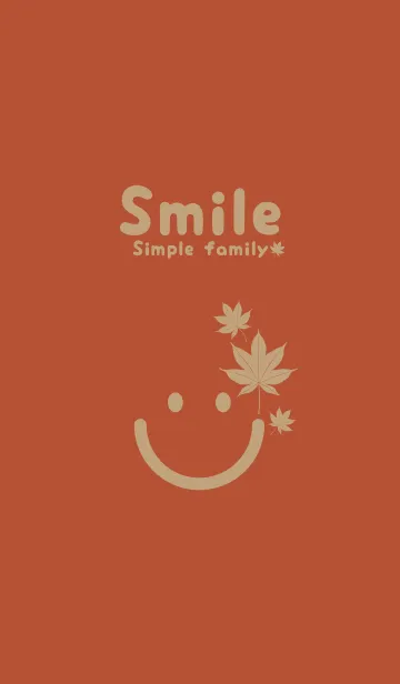 [LINE着せ替え] スマイル＆紅葉 煉瓦色の画像1
