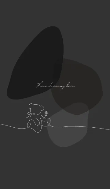 [LINE着せ替え] Line drawing bear_14の画像1