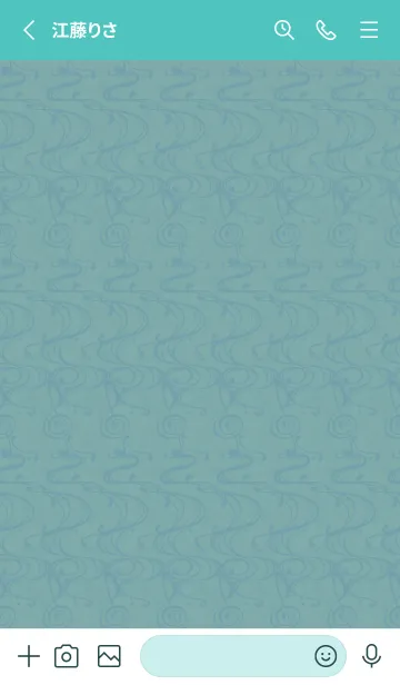 [LINE着せ替え] 和音 流水紋と五線とト音記号 水浅葱の画像2