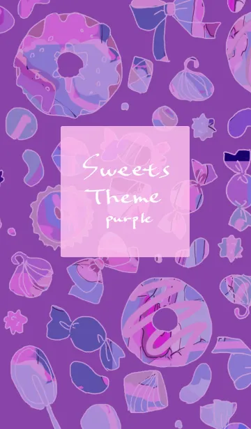 [LINE着せ替え] お菓子のきせかえ（紫）の画像1