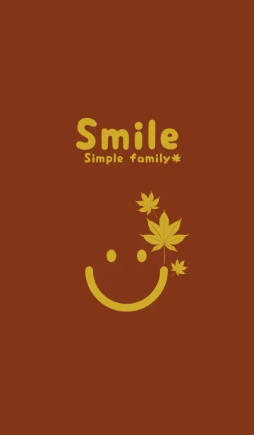 [LINE着せ替え] スマイル＆紅葉 バーントシエンナの画像1