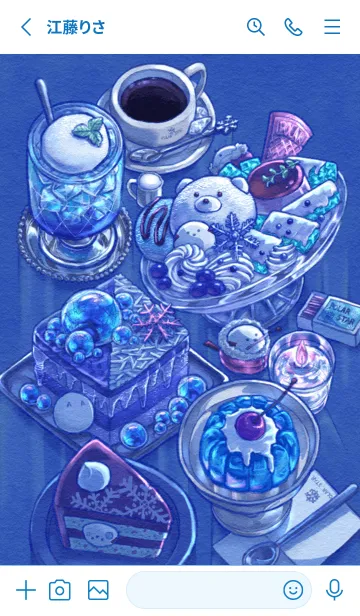 [LINE着せ替え] シマエナガと氷の喫茶店の画像2