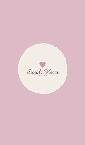 [LINE着せ替え] Simple Heart Dusky Pink - MEKYM 7の画像1