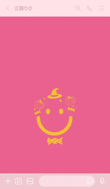 [LINE着せ替え] スマイル＆ハロウィン ローズレッドの画像2