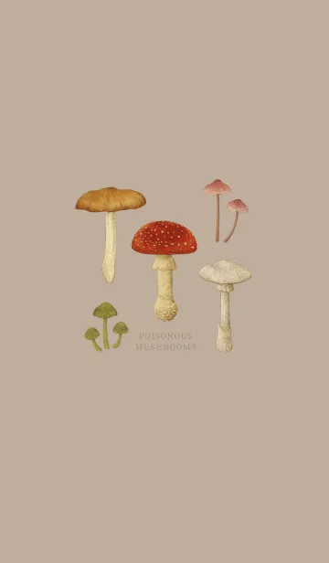 [LINE着せ替え] POISONOUS MUSHROOMS / 茶色の画像1