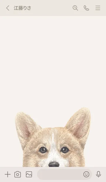 [LINE着せ替え] ICON DOG - コーギー 01 - BEIGE/02の画像2