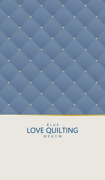 [LINE着せ替え] LOVE QUILTING DUSKY BLUE 14の画像1