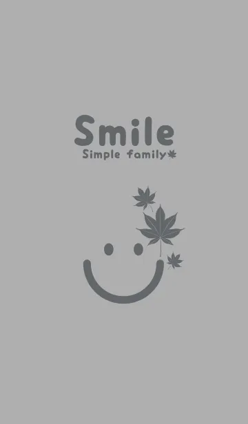 [LINE着せ替え] スマイル＆紅葉 銀鼠の画像1