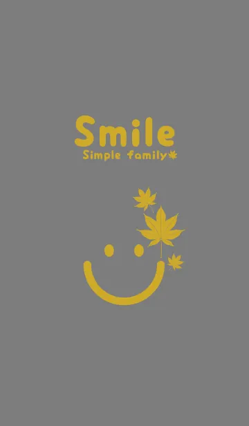 [LINE着せ替え] スマイル＆紅葉 マウスグレイの画像1