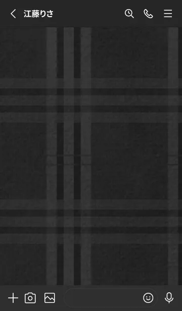 [LINE着せ替え] チェック柄 St 01 - black 01の画像2