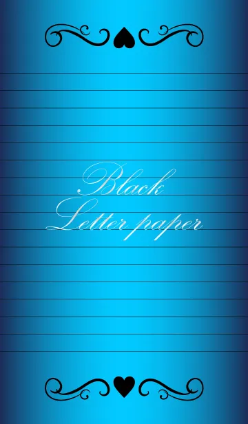 [LINE着せ替え] Black Letter paper *GLOSSYBLUE 5*の画像1