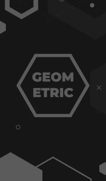 [LINE着せ替え] Geometric Black & Gray 2の画像1