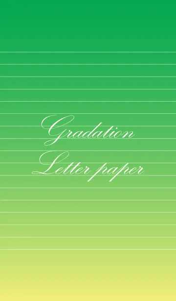 [LINE着せ替え] Gradation Letter paper - Green -の画像1