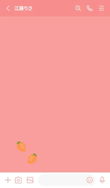 [LINE着せ替え] うさぎの落書き(レッド)の画像2