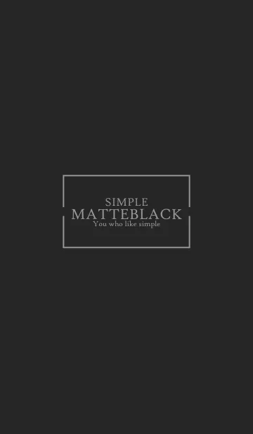 [LINE着せ替え] MATTE BLACK-SIMPLE 2の画像1