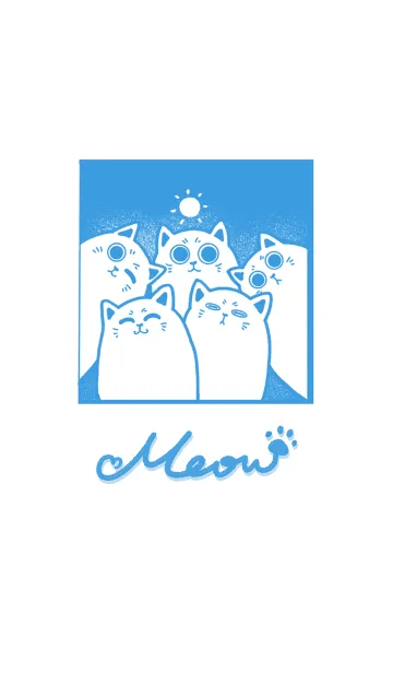 [LINE着せ替え] Meow-Blue Series JPの画像1