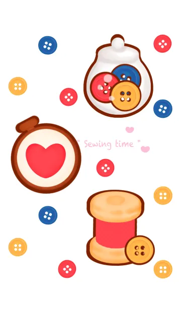 [LINE着せ替え] One day with sewing 4の画像1