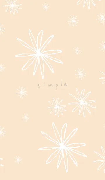 [LINE着せ替え] 白い線の花19の画像1