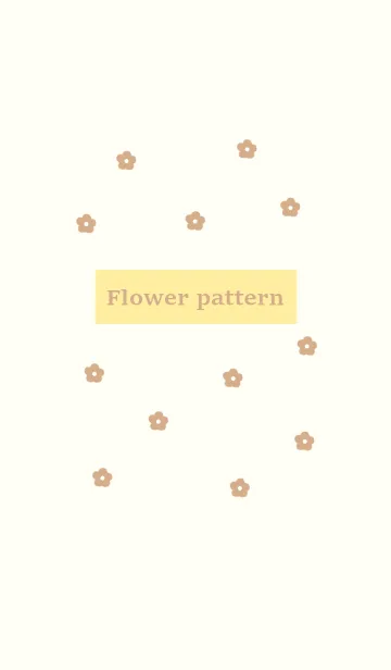 [LINE着せ替え] flower pattern #yellow beigeの画像1