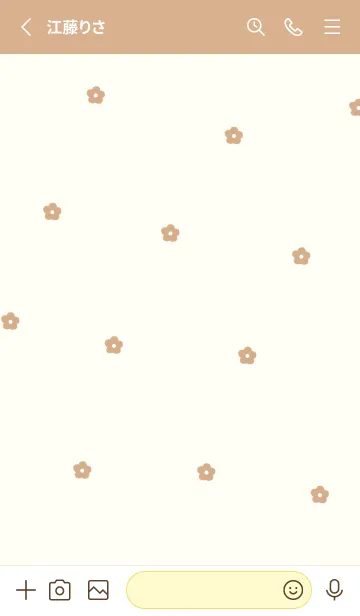 [LINE着せ替え] flower pattern #yellow beigeの画像2