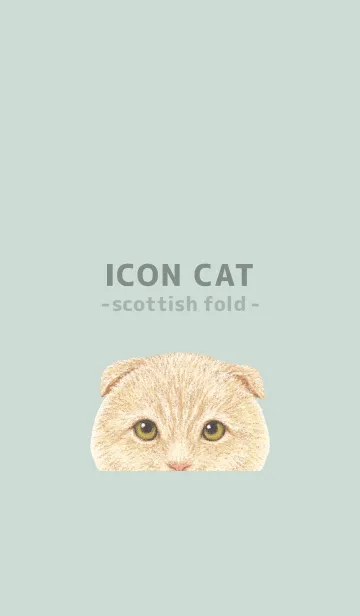 [LINE着せ替え] ICON CAT - スコティッシュ - PASTEL GR/05の画像1