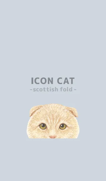 [LINE着せ替え] ICON CAT - スコティッシュ - PASTEL BL/05の画像1