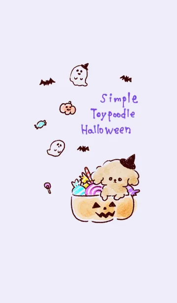 [LINE着せ替え] トイプードル ハロウィンの画像1