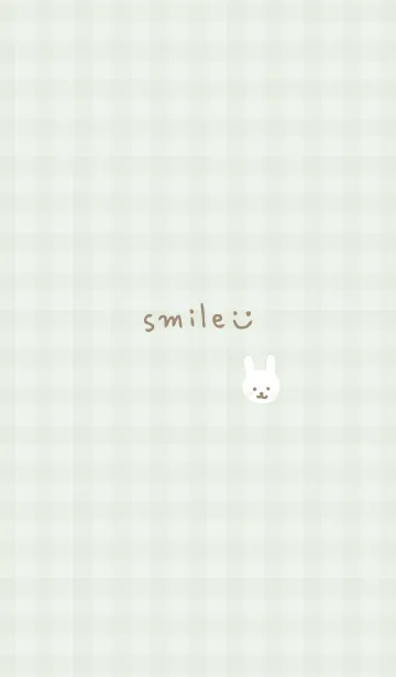 [LINE着せ替え] 白うさぎ チェック3の画像1