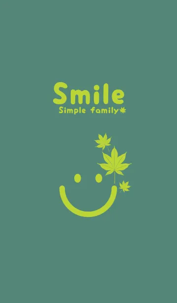 [LINE着せ替え] スマイル＆紅葉 ライトターコイズの画像1