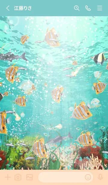 [LINE着せ替え] まさしげ用☆珊瑚と熱帯魚の夏の着せかえの画像2