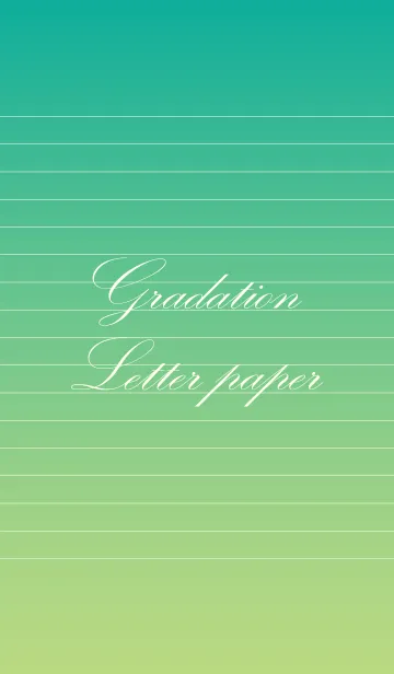 [LINE着せ替え] Gradation Letter paper - Green 2 -の画像1