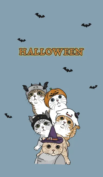 [LINE着せ替え] meow's halloween2 / light denim .jpの画像1