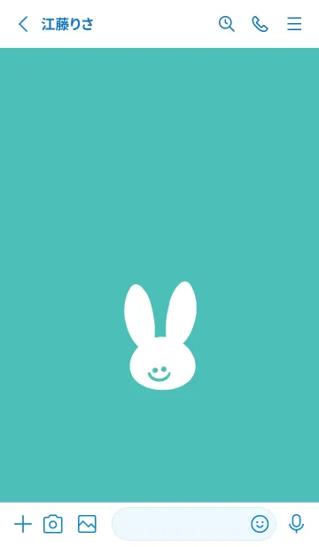 [LINE着せ替え] ホワイト ラビット 20の画像2